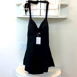 🕶 NWT Cocoship Retro Black Skirtini Swimsuit 🕶 Size 10